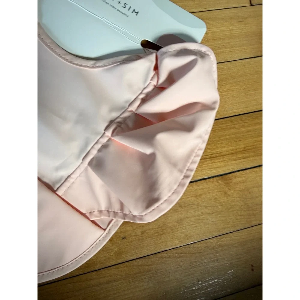 NEW Willow + Sim pale pink scallop shell ruffle bib